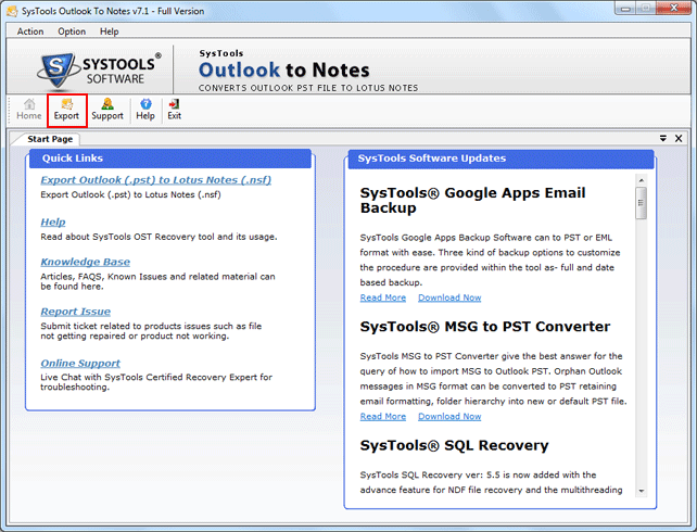 PST to Lotus Notes 7.1